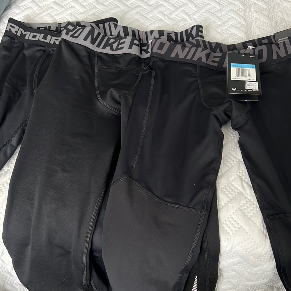Boys lot of Nike and UnderArmour tights